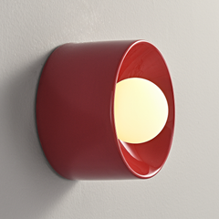 The Volta ceramic wall sconce in warm brown finish