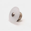 The Orbis frosted glass wall sconce with nickel dome