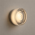 The Orb outdoor waterproof wall sconce with ribbed tempered glass