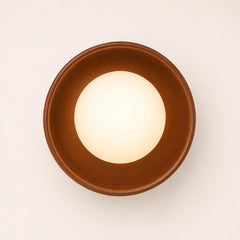 The Volta ceramic sconce detail view