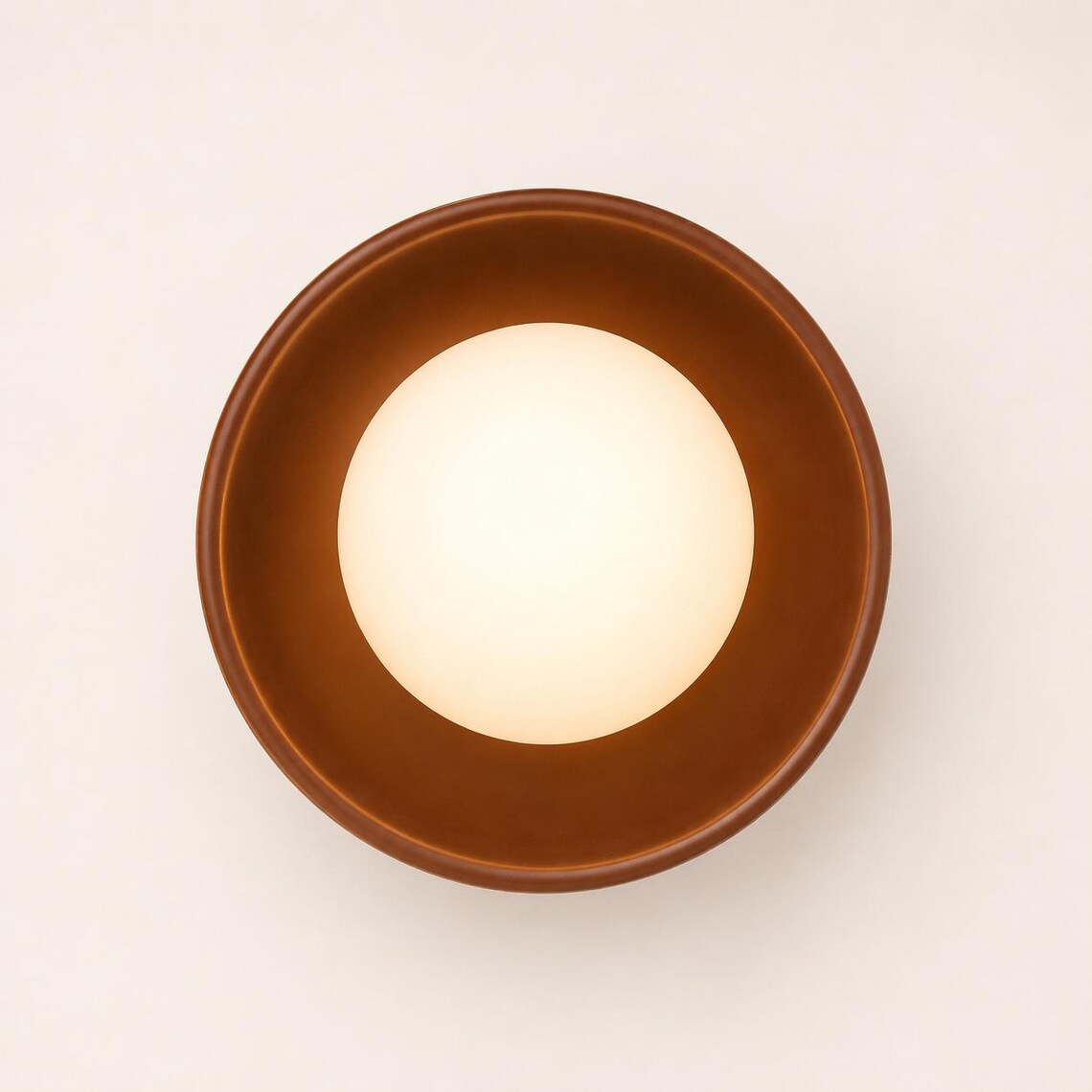 The Volta ceramic sconce detail view