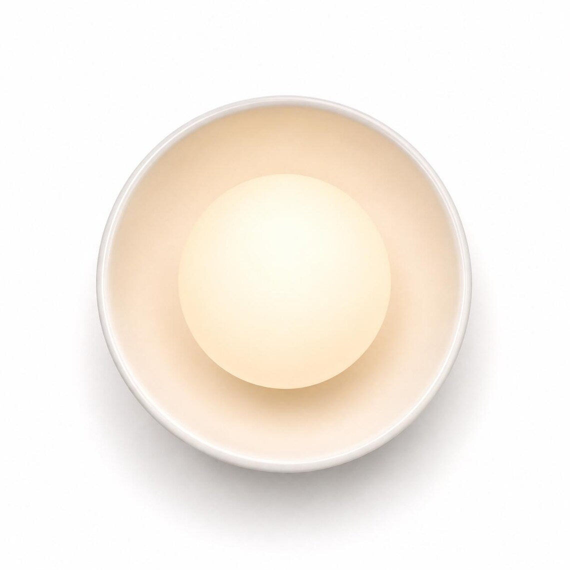 The Volta ceramic wall sconce side view